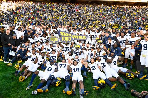 Michigan becomes first college football program to 1,000 wins with 31-24 victory over Maryland